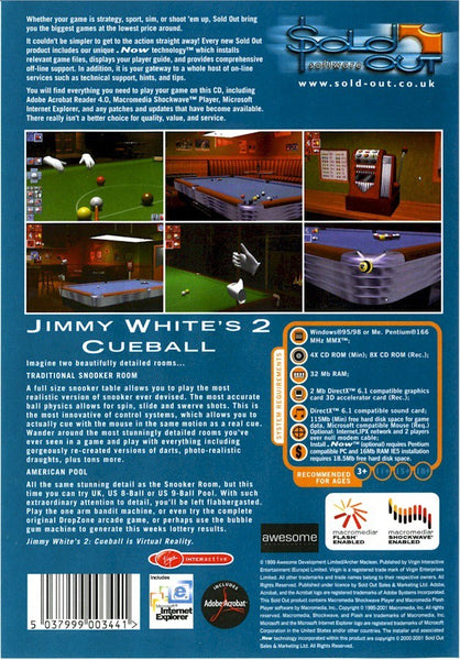 Jimmy White`S 2 Cueball [2000 Video Game]