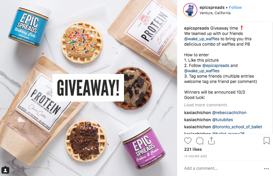 Multiple Brand Giveaway Instagram contest