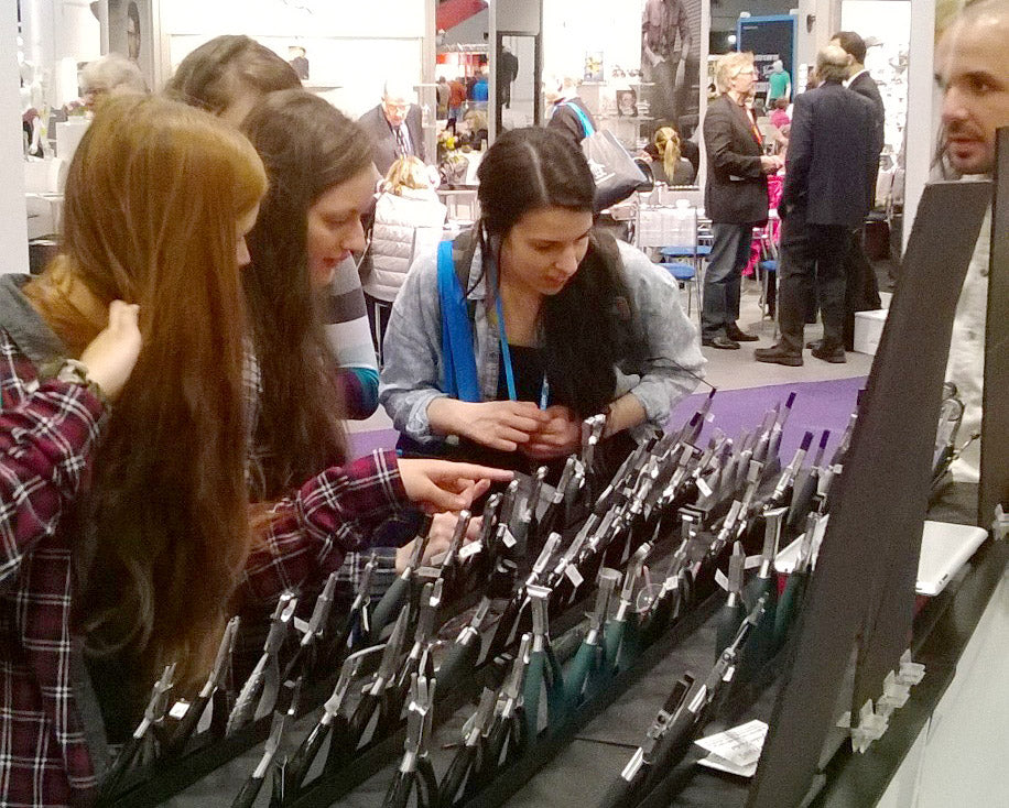 Fans checking out Western Optical's products at the 2014 Vision Expo