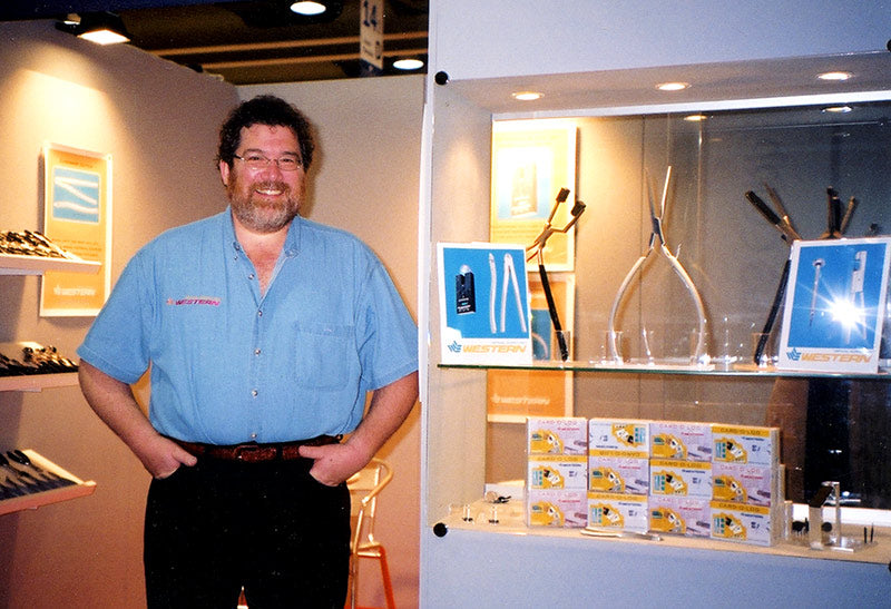 Joshua Freilich at Western Optical's MIDO Booth in 2004
