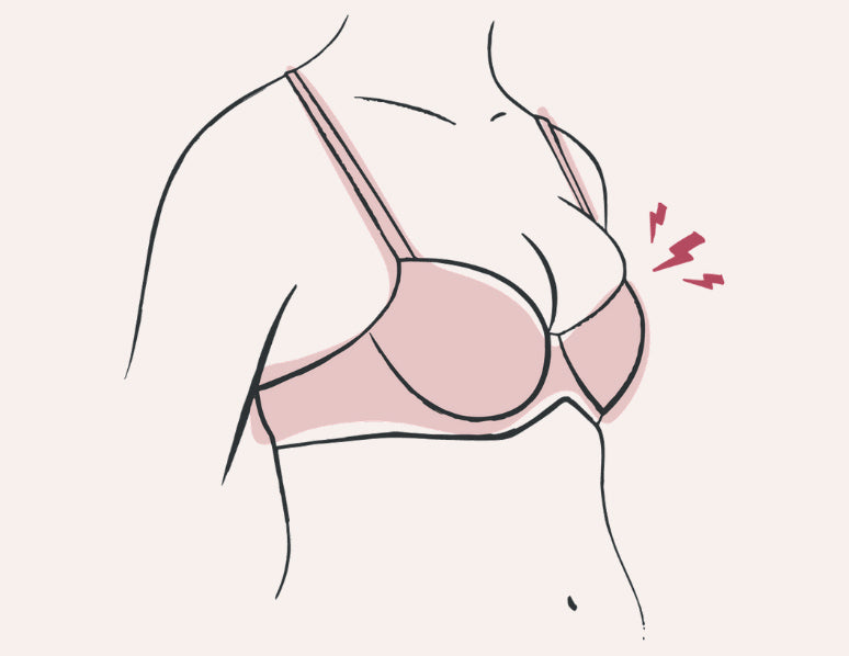 breast types and cup sizes to prevent bra spillage