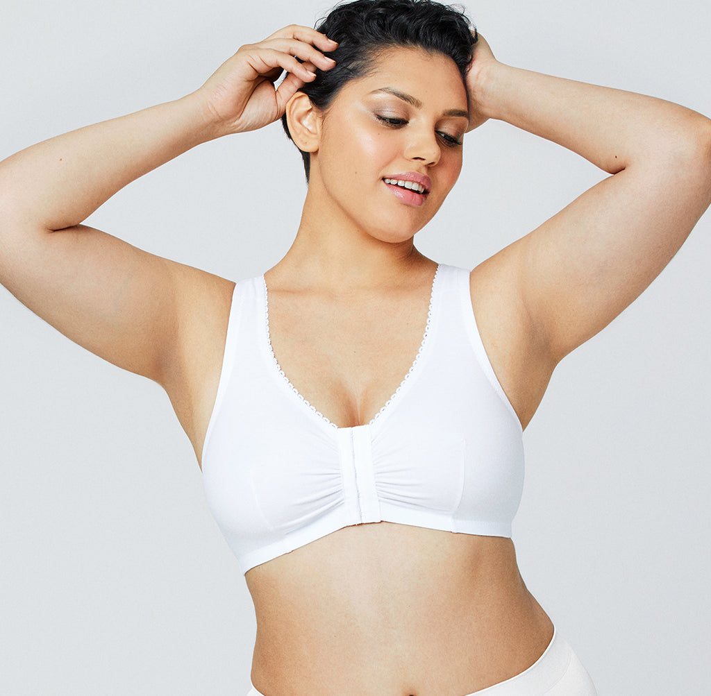Off Duty Front-Close T-Back Comfort Bra for working from home women