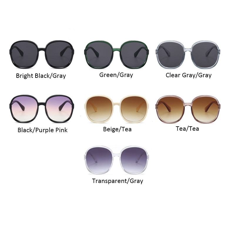 Luxury Round 2020 Sunglasses Woman Oversized Female Glasses Gradient Fashion Tanias Online 