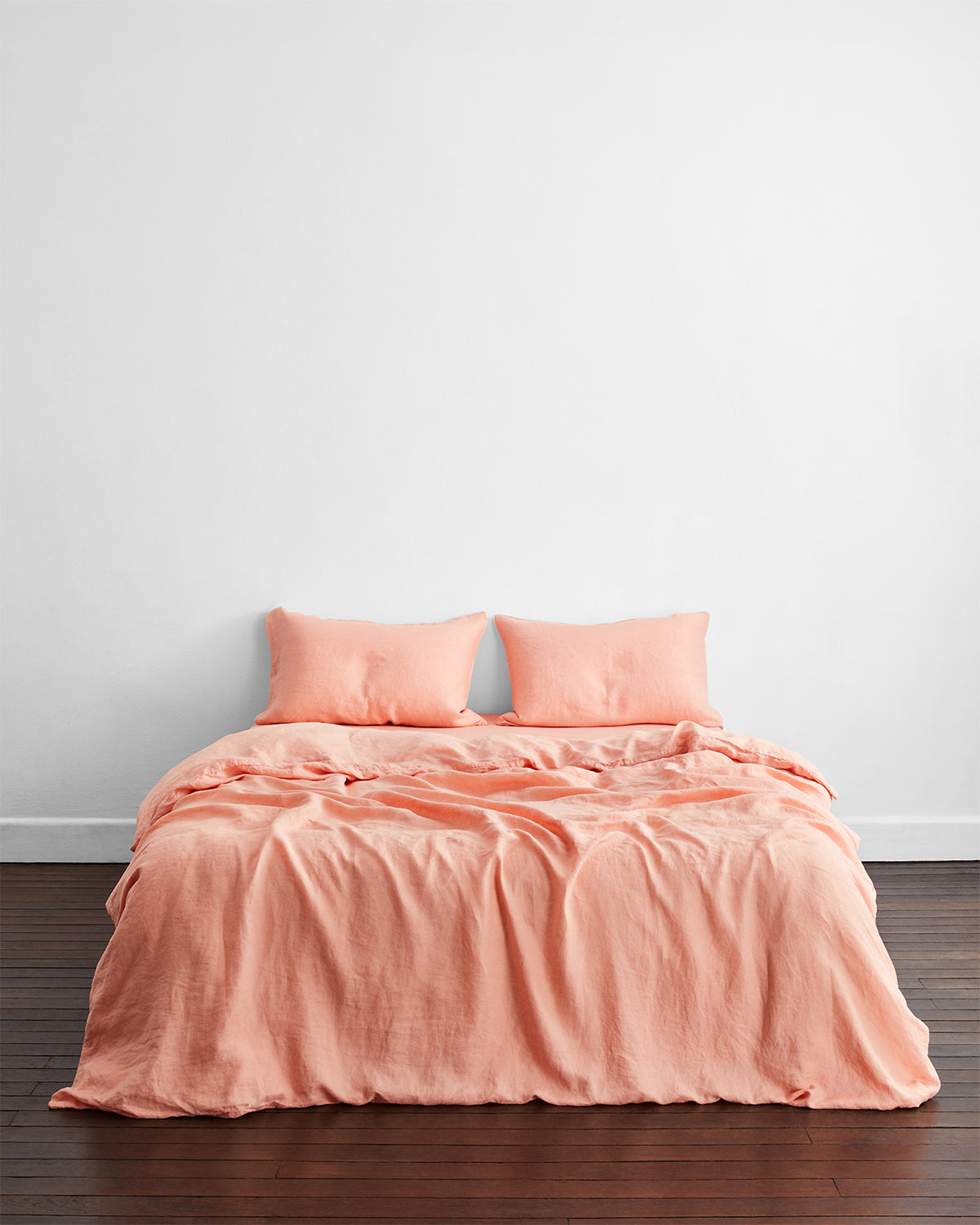 Fitted Bed Sheets Peach With or Without PillowCase Single Double King SuperKing