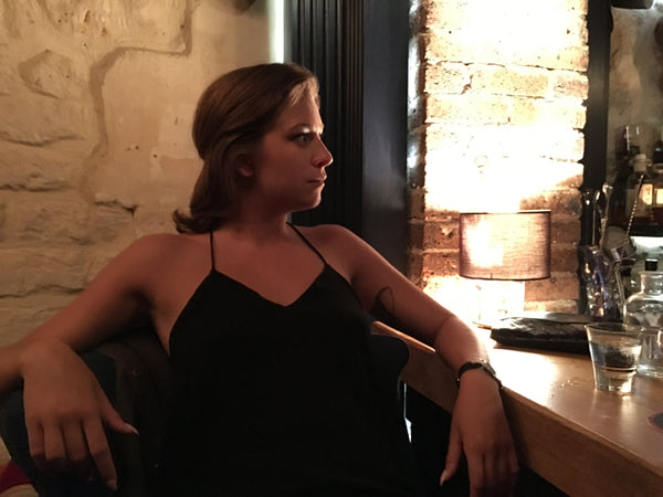 Woman at bar at Candelaria in Paris
