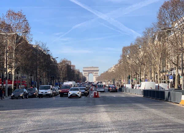 Arc de Triomphe from Champs d'Elysees in Paris