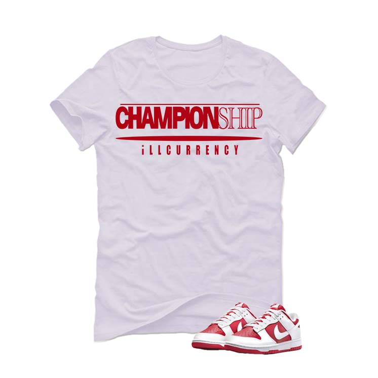 championship red nike dunk low