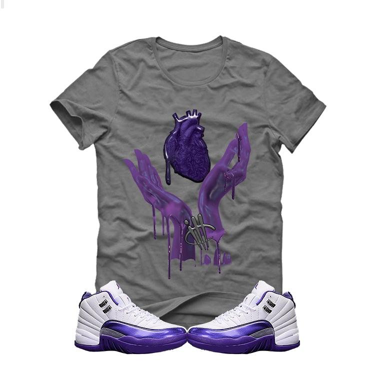 black and purple jordan 12 shirt