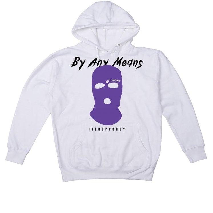 purple and white sweatshirt