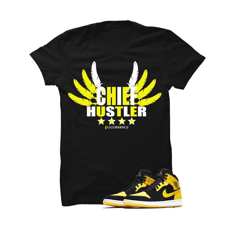 black and yellow jordan 1 shirt