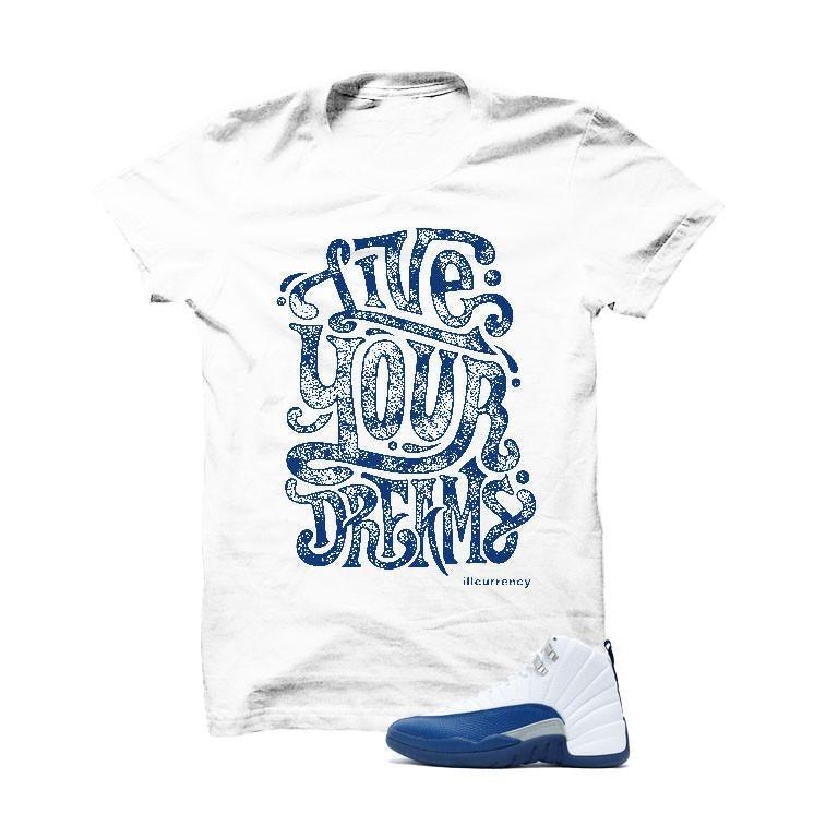 blue and black jordan 12 shirt