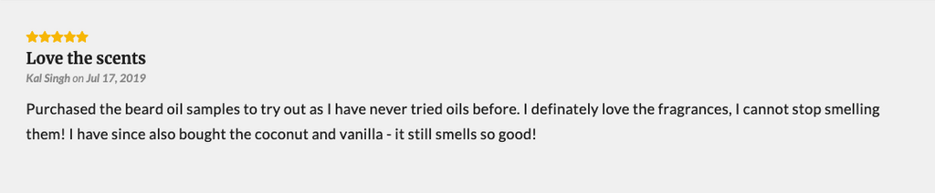 beard oil sample set review