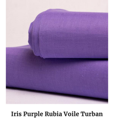 Iris purple wedding turban