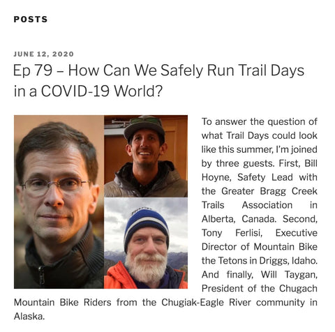 Ep 79 – How Can We Safely Run Trail Days in a COVID-19 World?