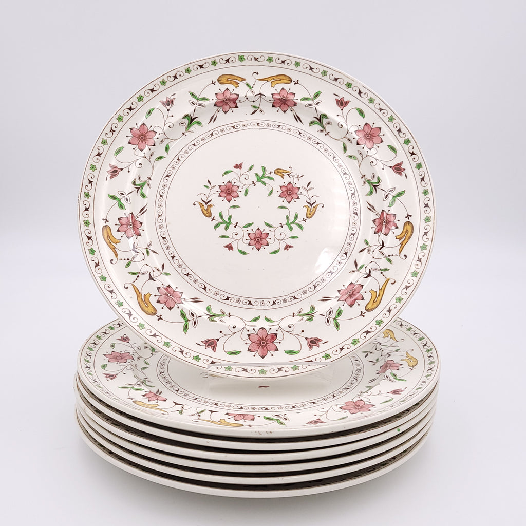Circa 1900 Limoges Plates, France, Set of 7