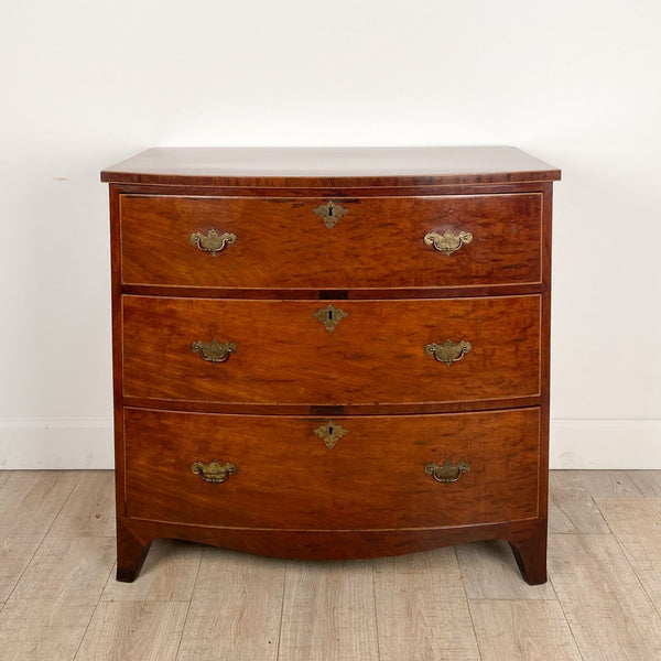 19th Century Bowfronted Chest, Probably England, circa 1825