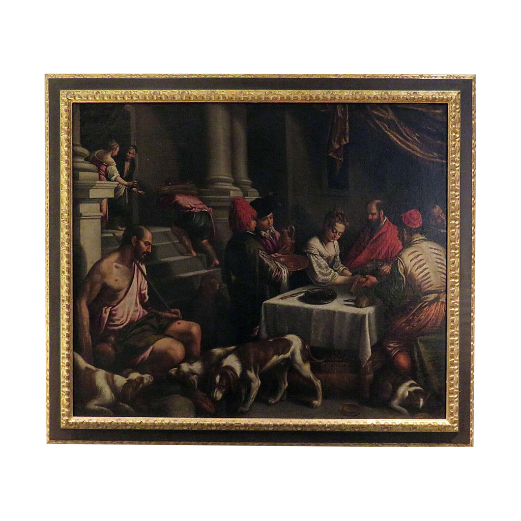 16th/17th Century Bassano Studio "Saint Rocco at a Feast" Painting