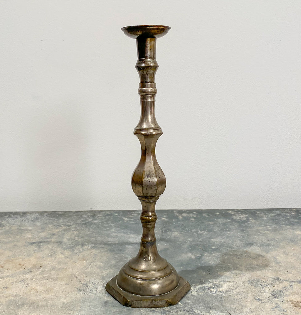 19th Century Spanish Pewter Candlestick