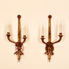 French Louis XVI Style Gilt Bronze Sconces Wired for Lighting, Circa 1870
