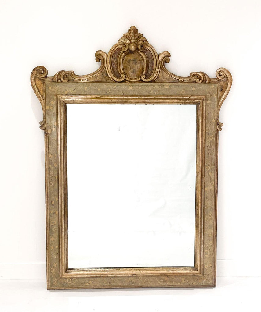 Circa 1750 Venetian Faux Painted Mirror, Italy