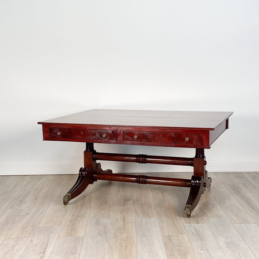 Circa 1900 Large and Scarce Regency Style Partners Writing Table, England