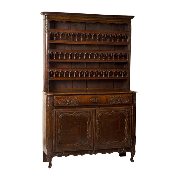 Circa 1790 French Carved Kitchen Cabinet / Vaisselier