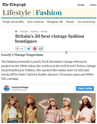 press coverage for Lovely's vintage boutique