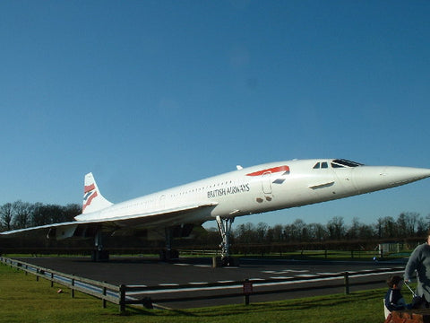 Concorde aeroplane on the ground