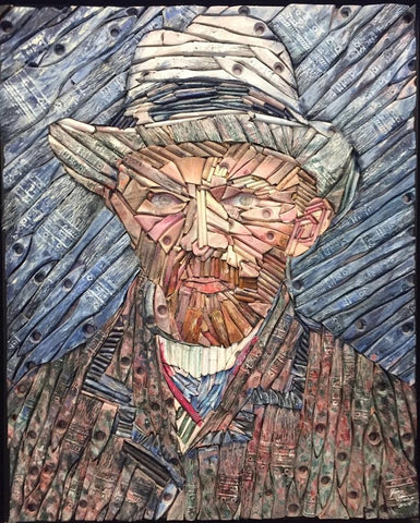 Finn Stone -Van Gogh (Blue) - Oil + Cut Paintbrushes