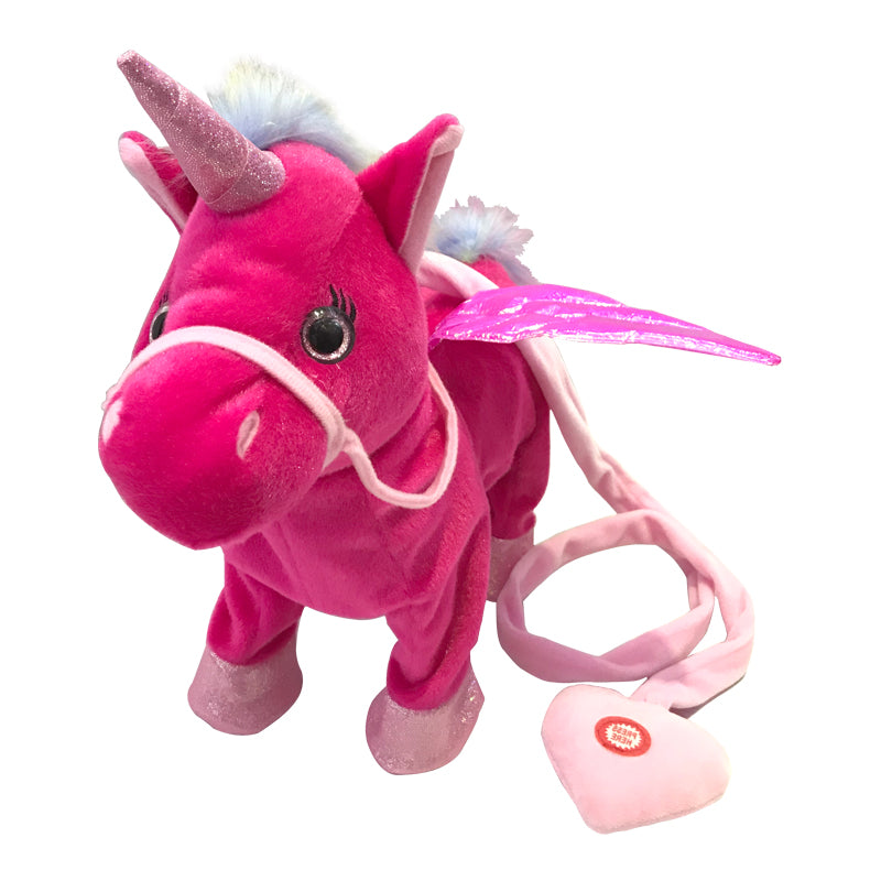 electric walking unicorn plush toy