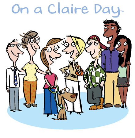 On a Claire Day logo getting our comic strip syndicated