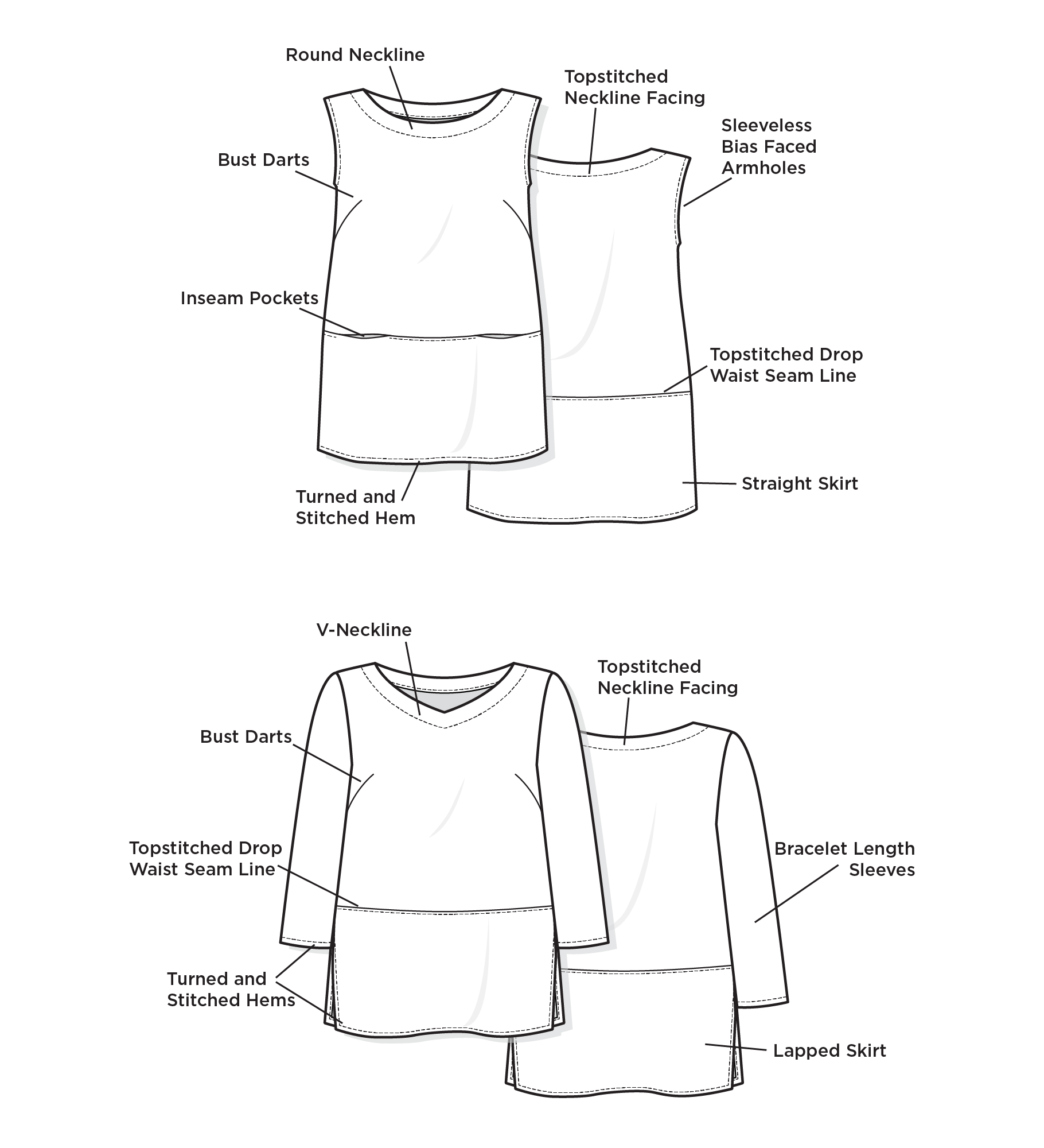 Grainline Studio Uniform Tunic Women's Sewing Pattern Sizes 14 - 30 D-Cup