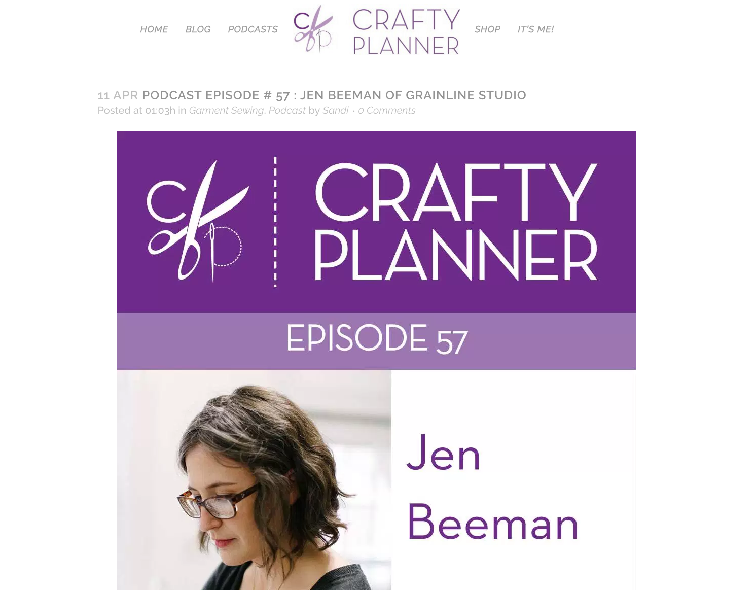 Crafty Planner Podcast Interview | Grainline Studio