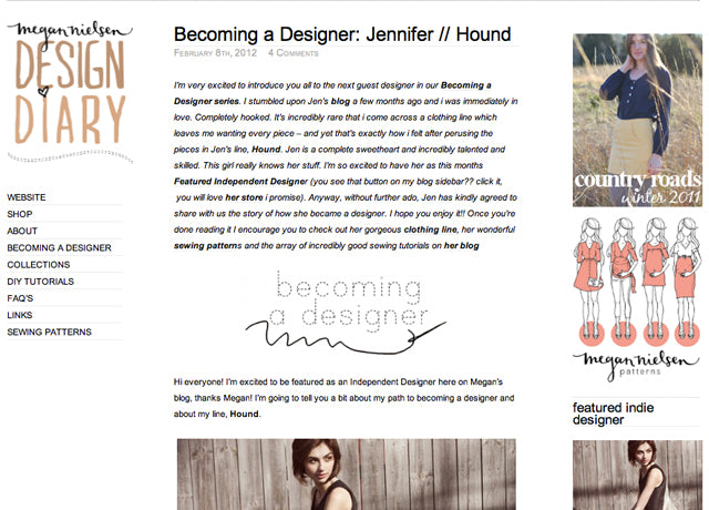 becoming a designer | megan nielsen feature | grainline studio