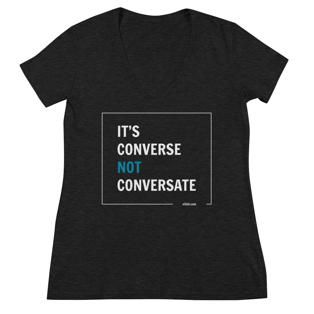 It's converse not Fashion Deep V-neck Tee – S3ish