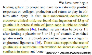 baar research collagen for athletes