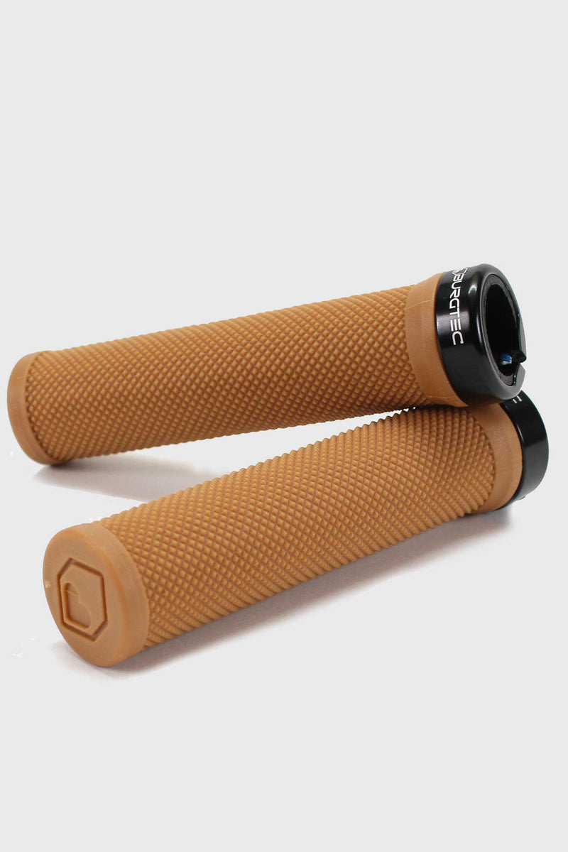 tan mountain bike grips