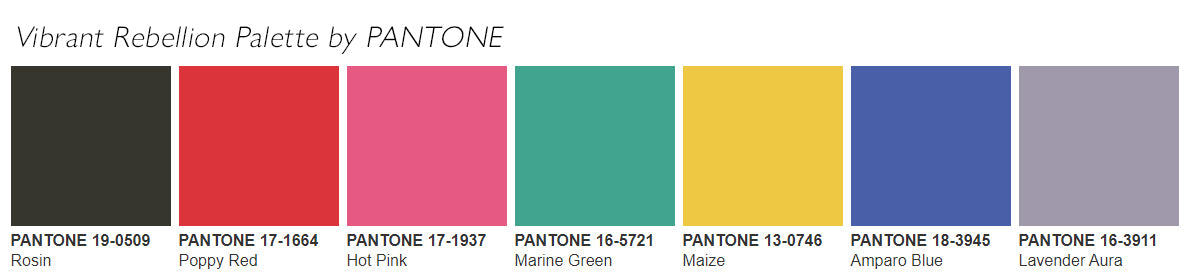 Pantone Vibrant Rebellion Palette