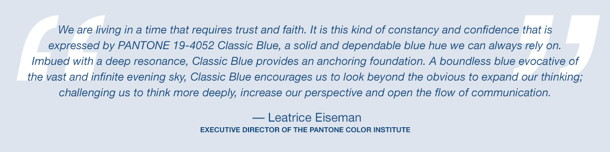 Pantone colour of the year quote