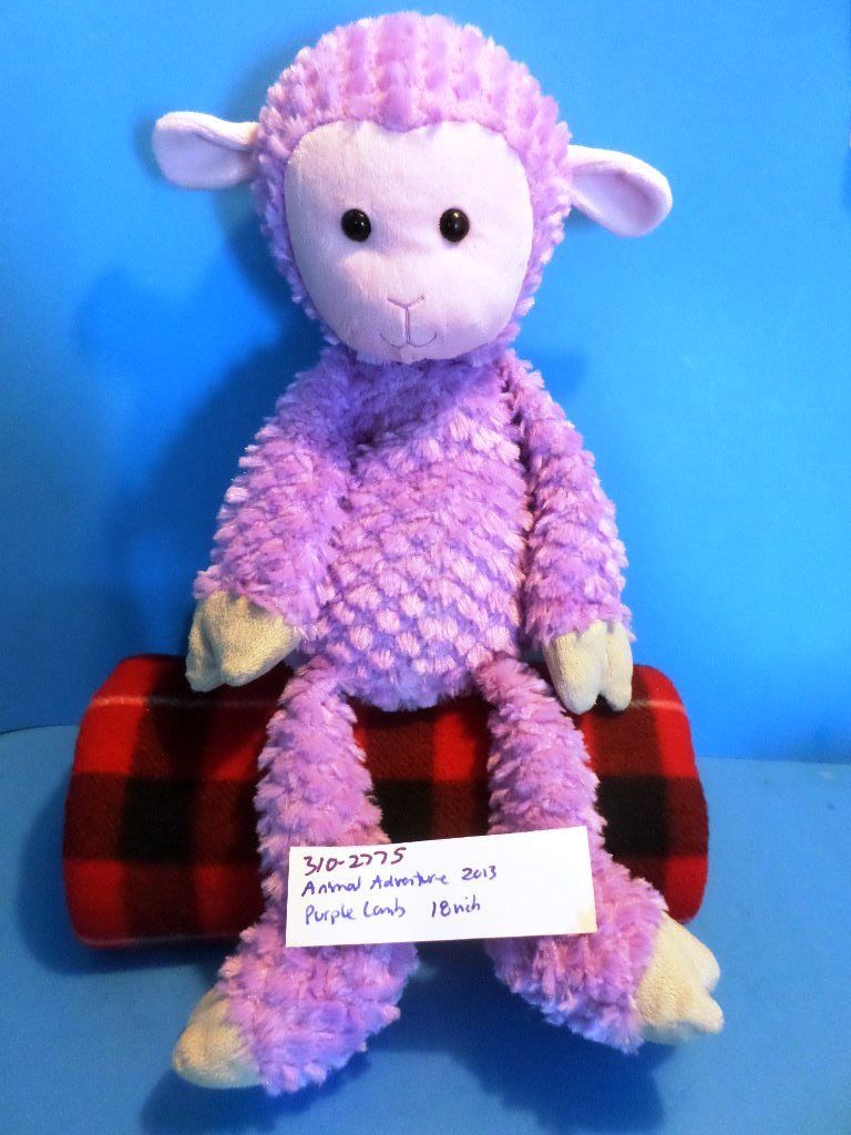 purple lamb stuffed animal