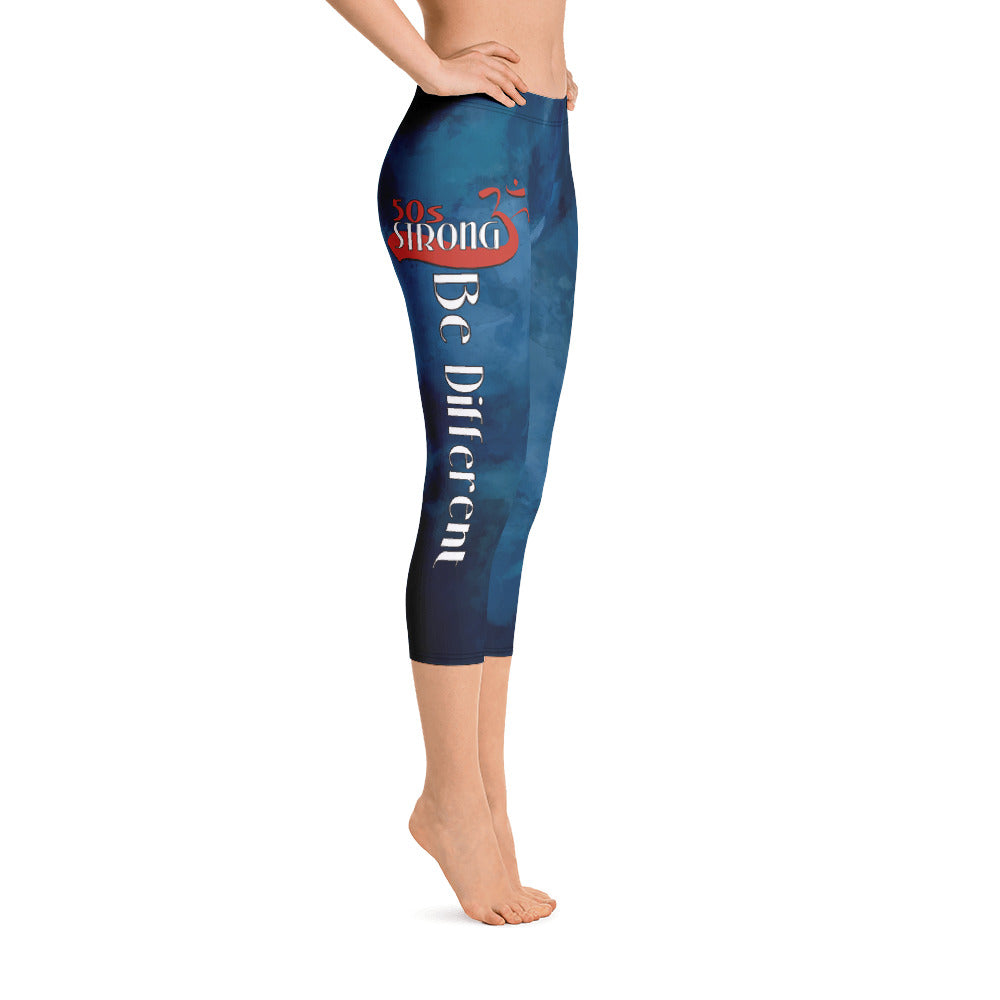 Capri Leggings with "Be Different" logo on Right side.