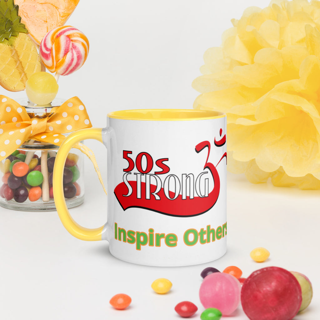 50sStrong Mug with "Inspire Others Phrase"