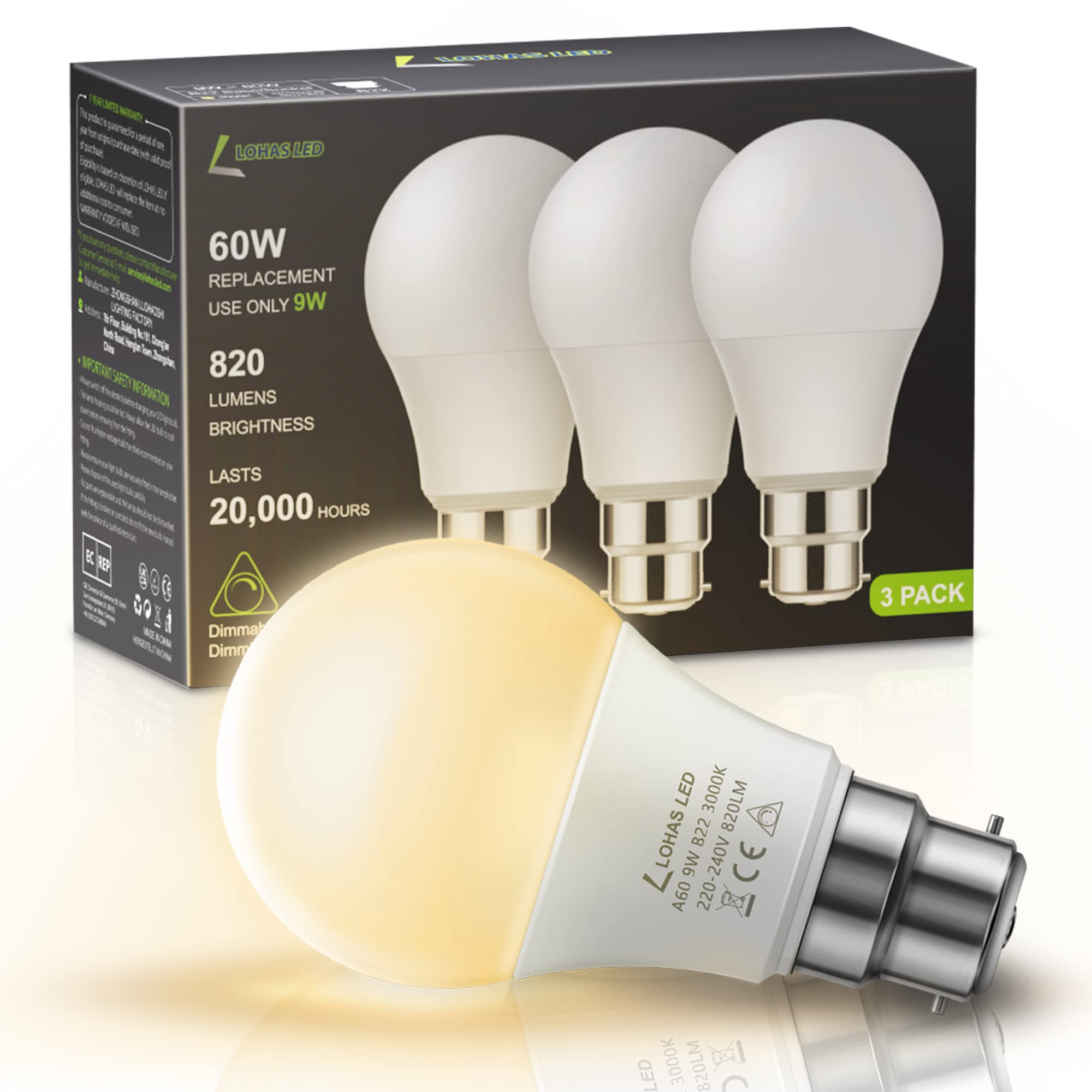 dimmable warm led light bulbs