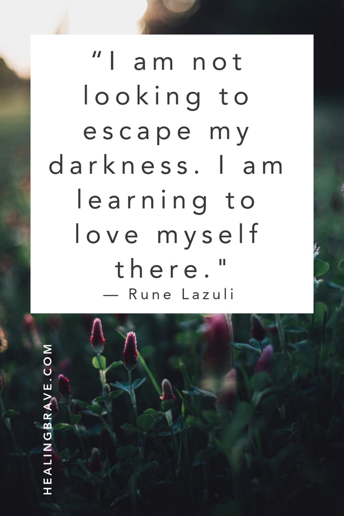 Self-compassion isn’t about escaping your darkness but learning to love yourself there. Consider these self-compassion affirmations healing gifts and reflections of the stars inside of you — the light you keep, even in the midst of darkness and mystery.