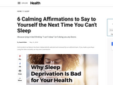  Check out this article from Sarah at Health.com, who shares six of her favorite sleep affirmations excerpted from the book.