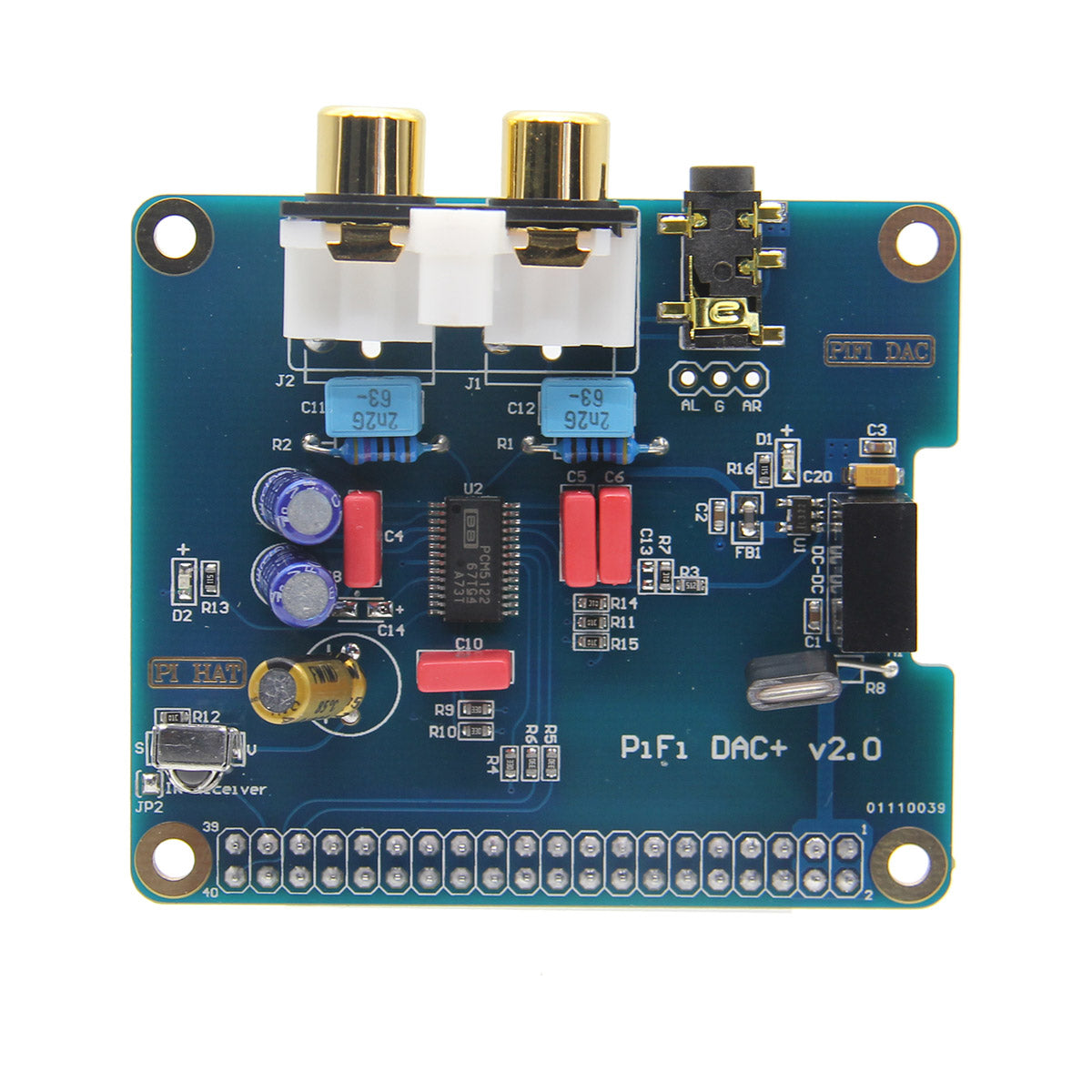 HiFi DIGI Digital Audio Card Analogue Output Signal for Raspberry Pi B+ 64-bit 3B 2 Model B Tonysa I2S Interface Pifi DAC PCM5122 DAC