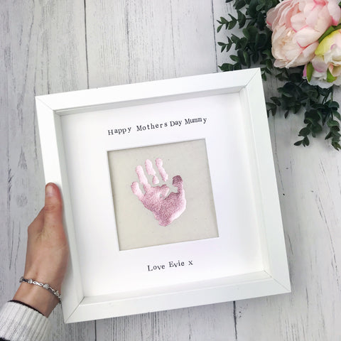 first mothers day baby handprint frame