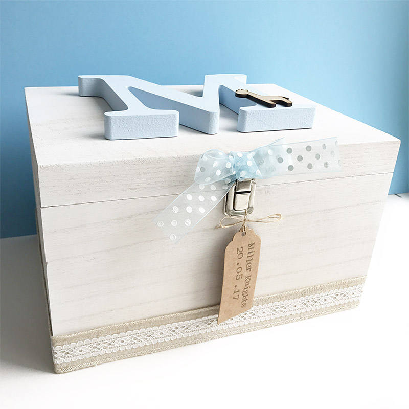 Baby Boys Wooden Keepsake Box – Little 