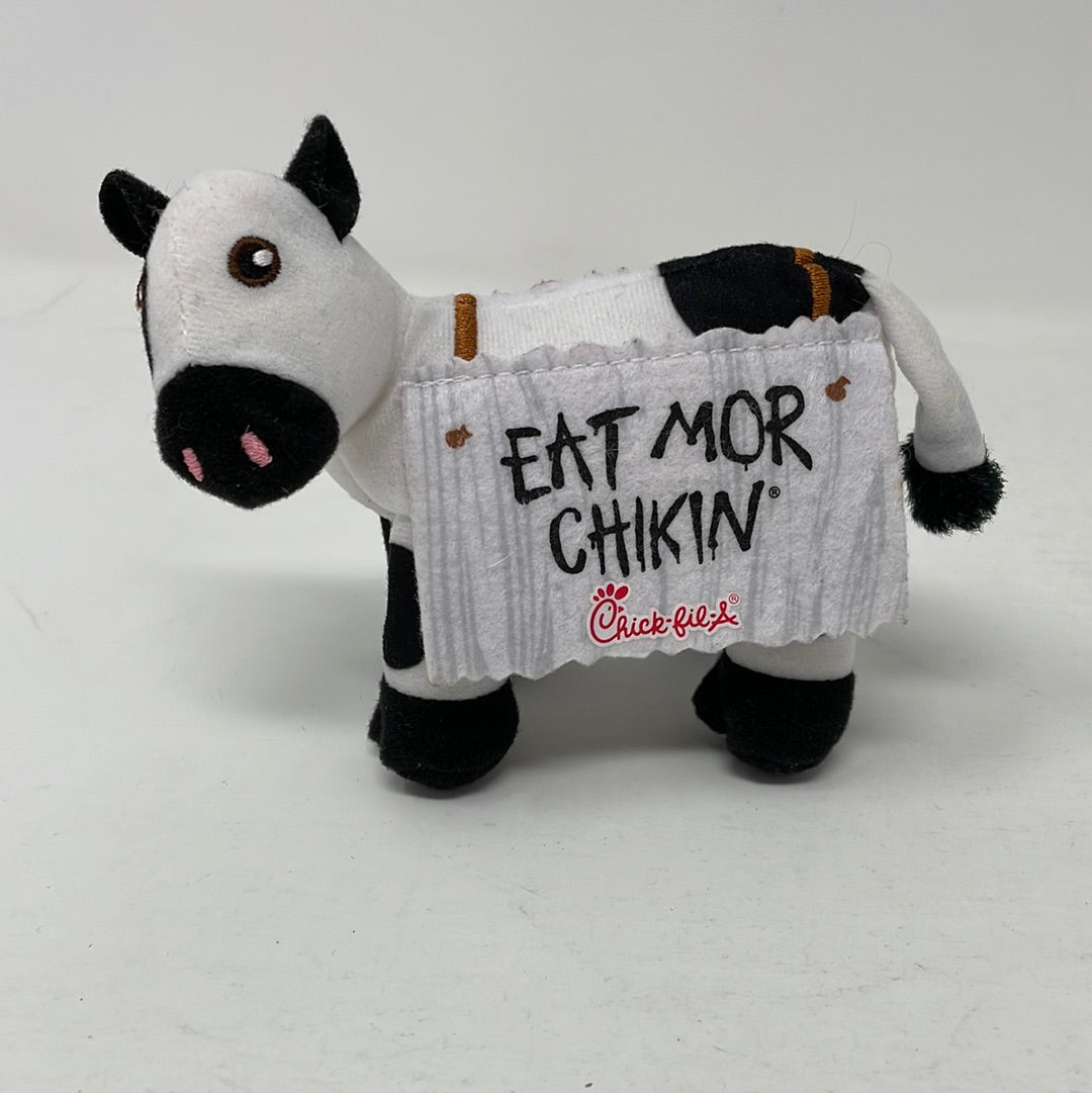 ChickfilA Plush Cow Doll Toy Eat Mor Chikin 4" Tall LIMITED EDITION