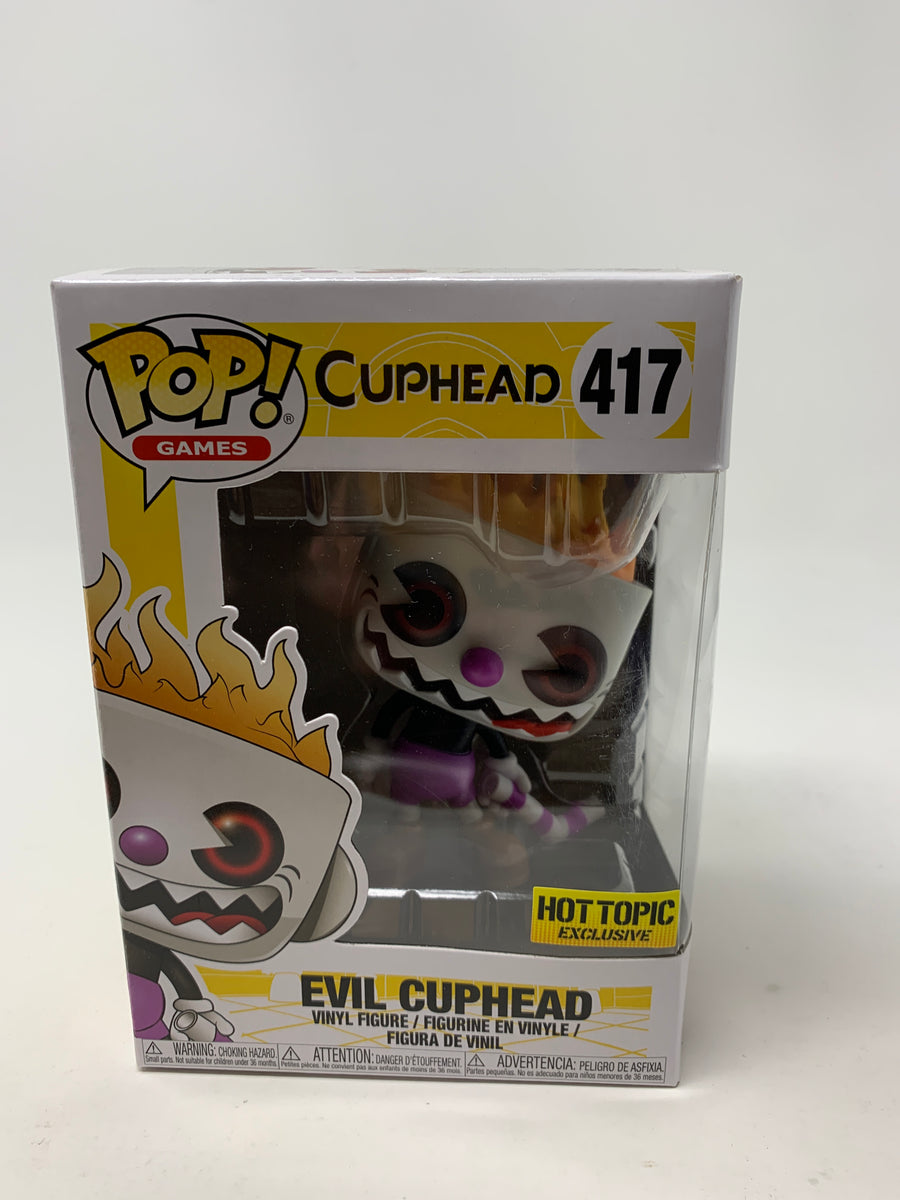 Evil Cuphead Pop Games 4" Inch Vinyl Figure #417 Hot Topic Funko 2018 for sale online 